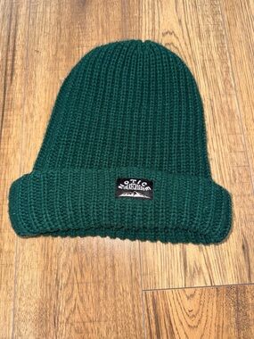 Notice the Reckless Forest Green Ribbed Beanie